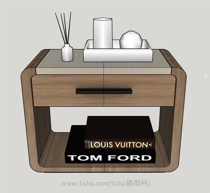 床头柜边柜SU模型