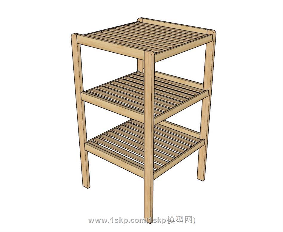 木架子置物架SU模型