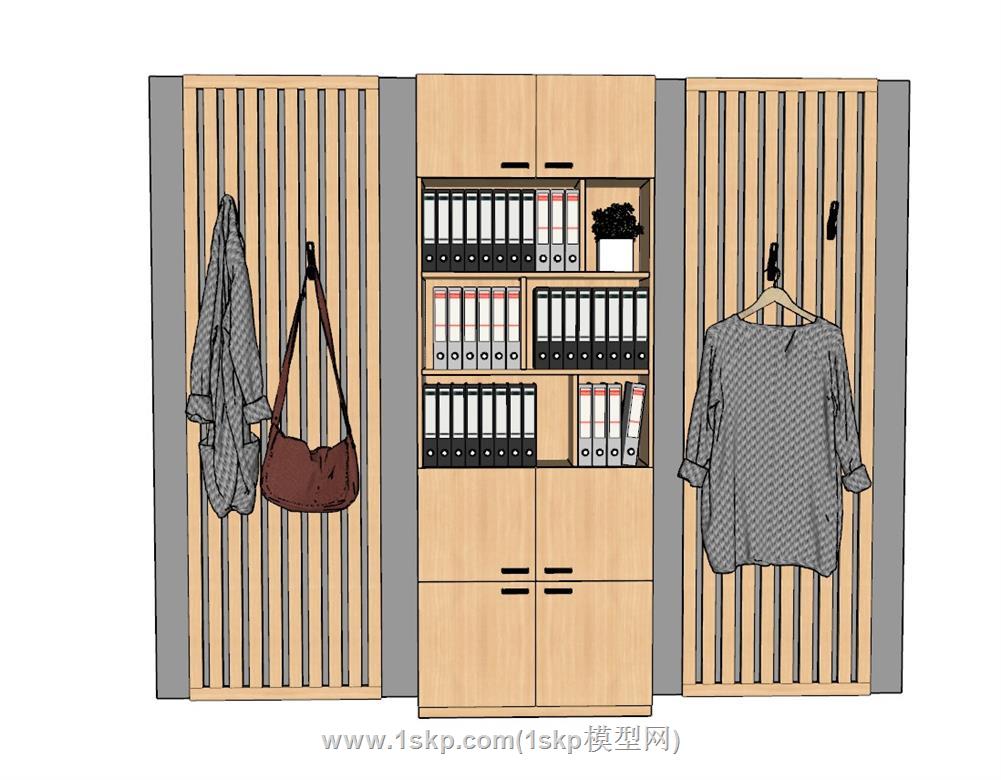 文件柜挂衣架衣服SU模型