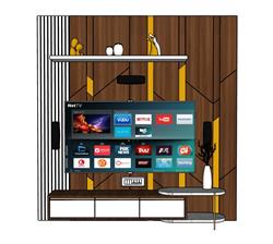 电视柜电视墙SU模型