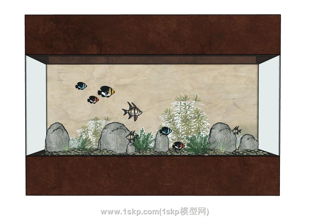 观赏金鱼缸SU模型