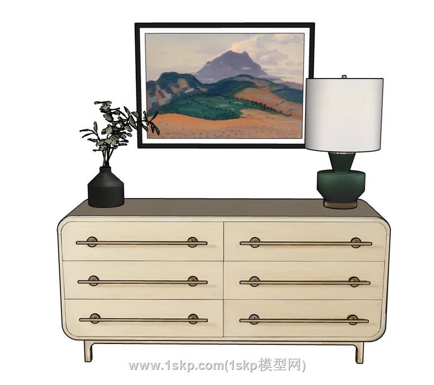 边柜装饰柜SU模型
