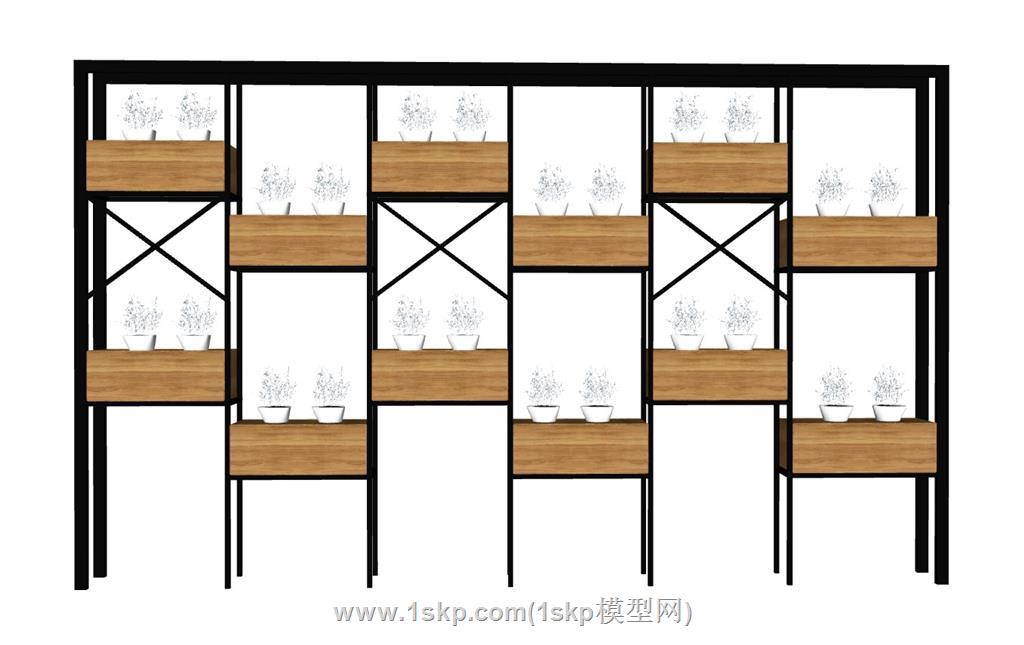 loft隔断柜SU模型