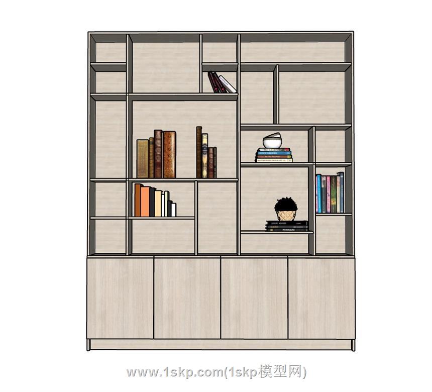书柜SU模型