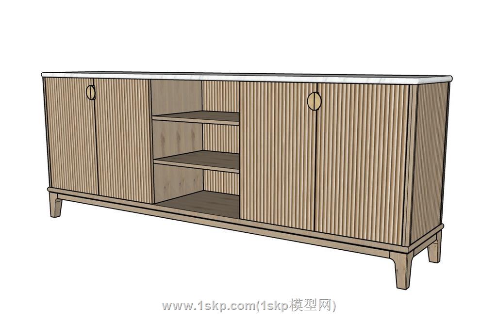 电视柜边柜SU模型