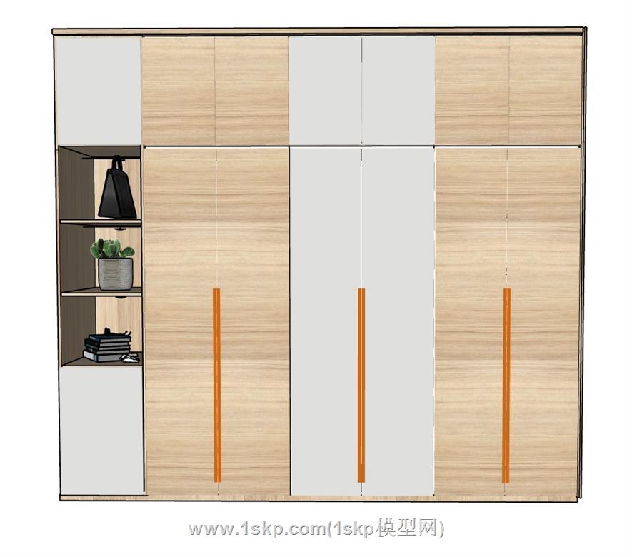 衣柜木柜SU模型