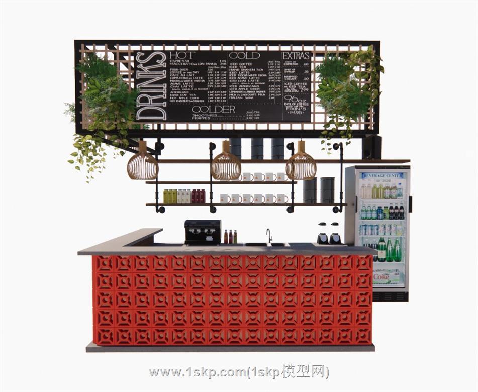 酒吧吧台SU模型