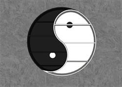 太极阴阳书架SU模型