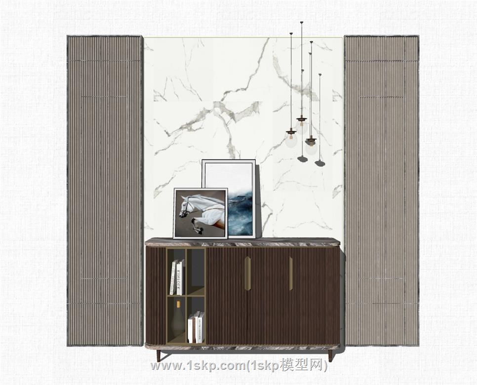 玄关装饰柜SU模型