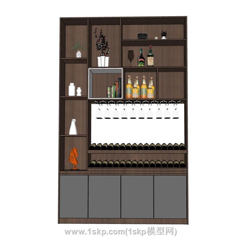 酒柜SU模型