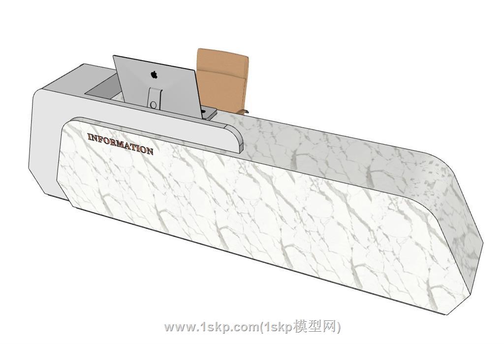 咨询台前台柜接待台SU模型