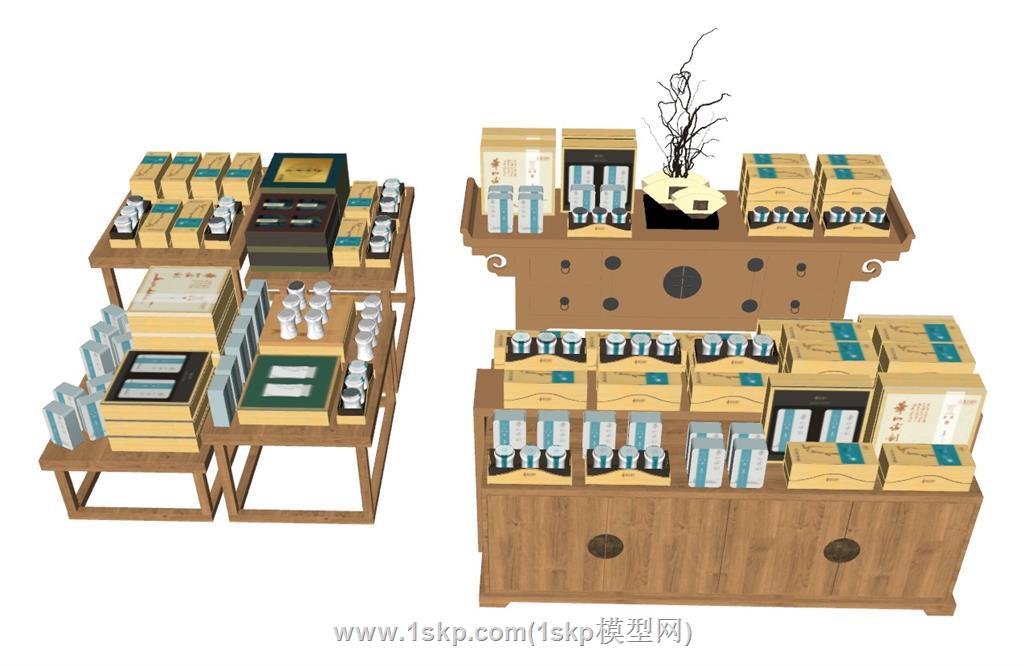 文创展台展柜SU模型