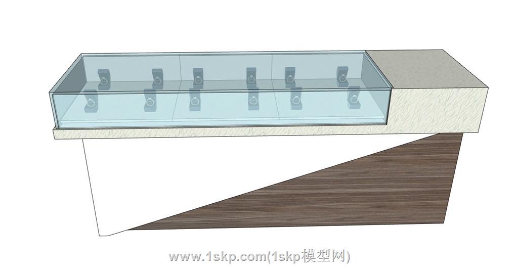 珠宝柜样品柜展示柜SU模型