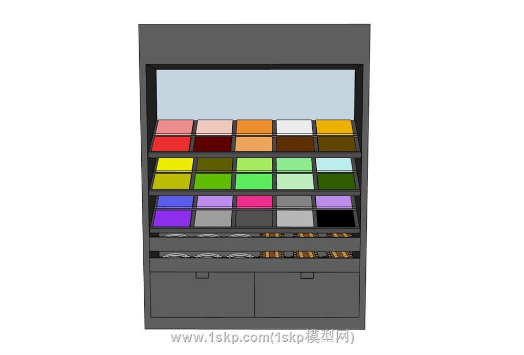样品柜展示柜SU模型