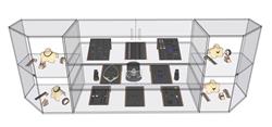 珠宝首饰柜样品柜玻璃展柜SU模型