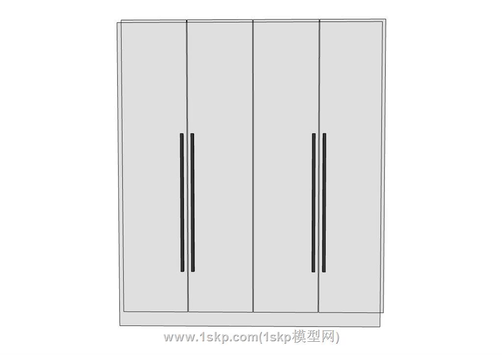 现代衣柜SU模型