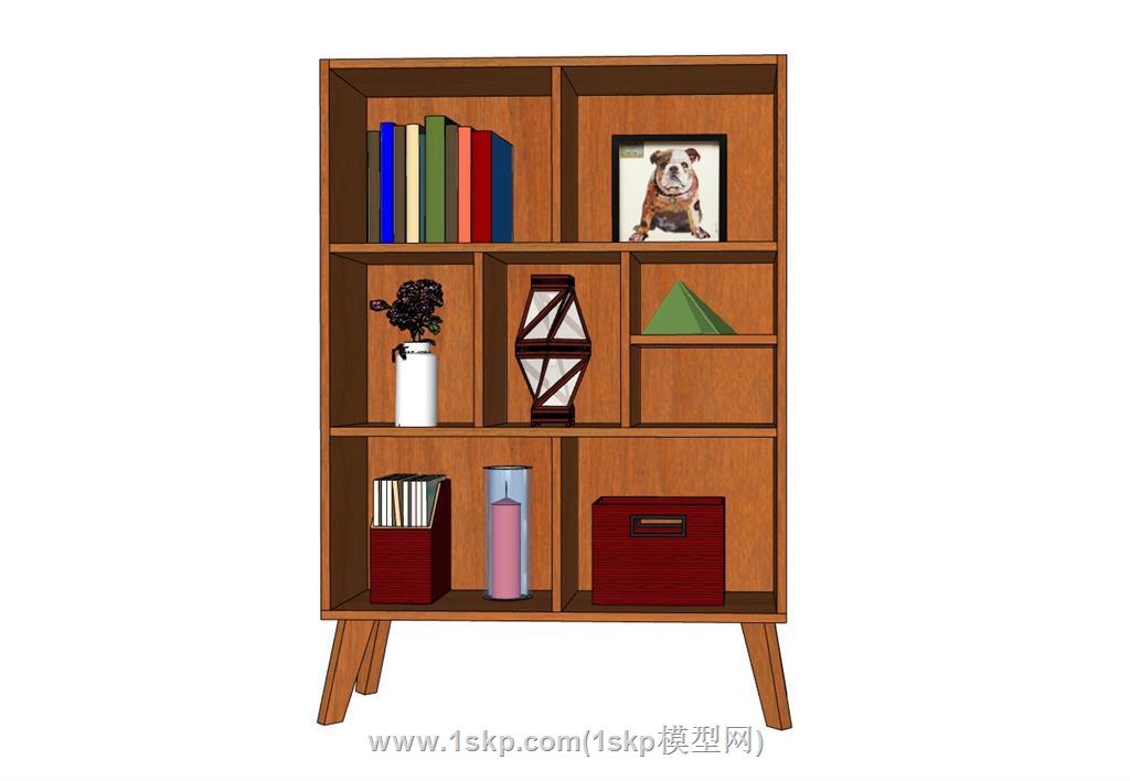 矮书架书柜SU模型