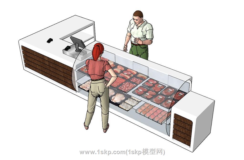 猪肉店展柜