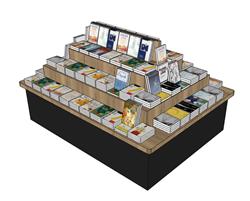 书店的书本展销柜