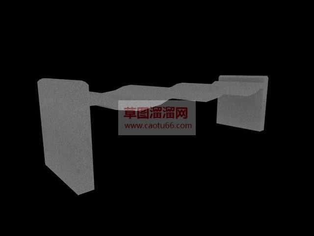 户外石凳SU模型