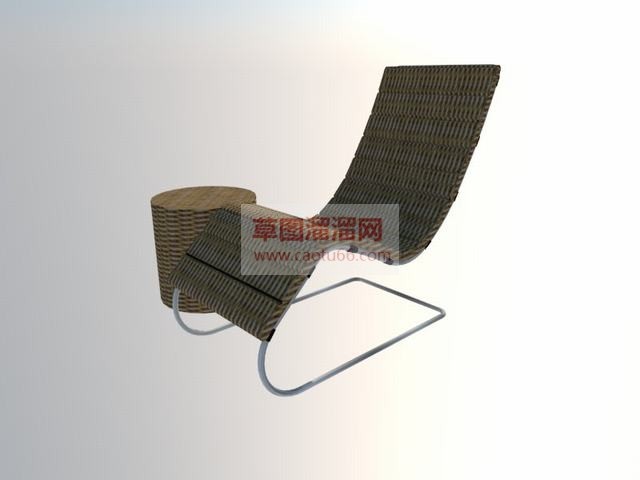 藤椅靠背椅躺椅SU模型