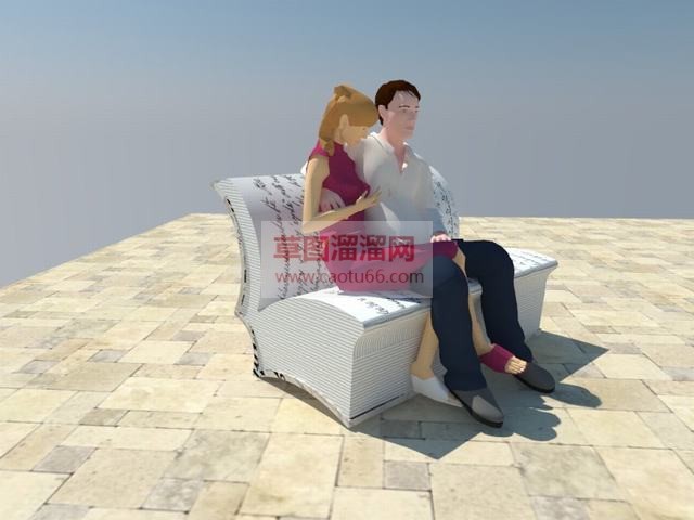 创意户外座椅SU模型