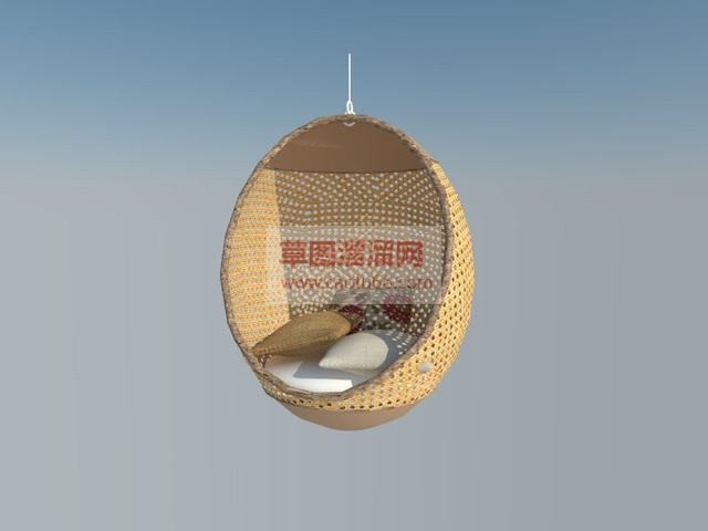 藤制吊椅SU模型