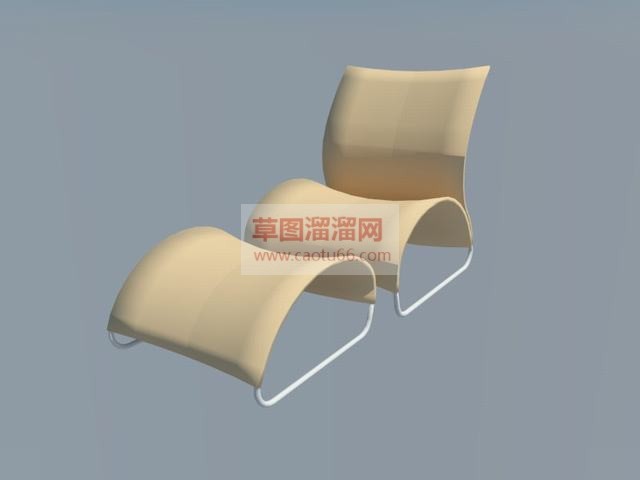 休闲靠椅躺椅SU模型