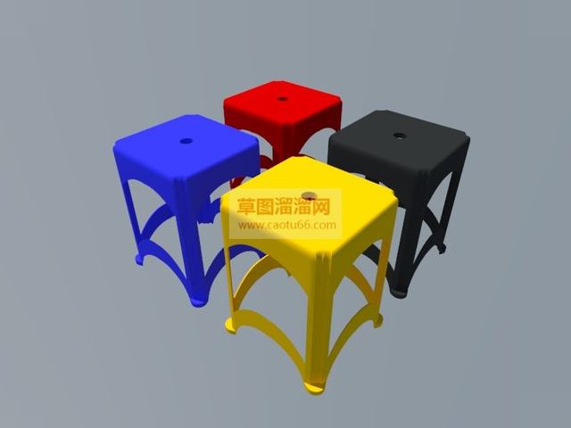 塑料凳凳子坐凳SU模型