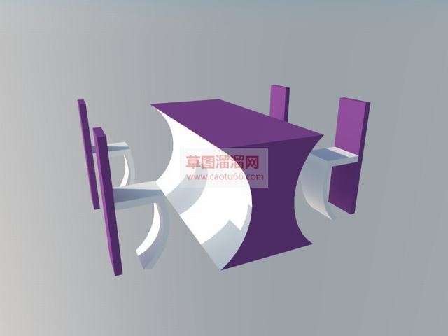 桌子椅子餐桌SU模型