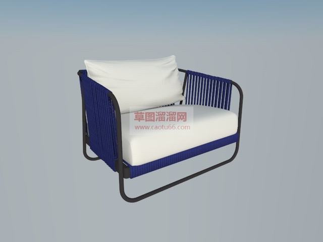 单人座沙发椅子SU模型