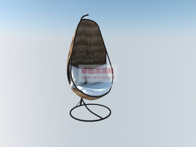 藤制吊椅家具SU模型
