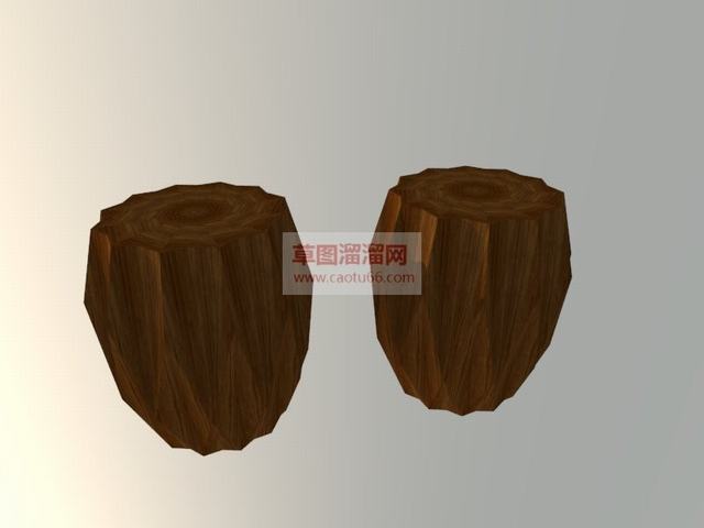 根艺茶桌凳子凳子坐凳SU模型