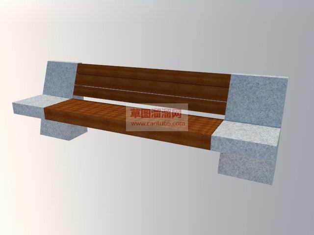 户外石凳景观座椅SU模型