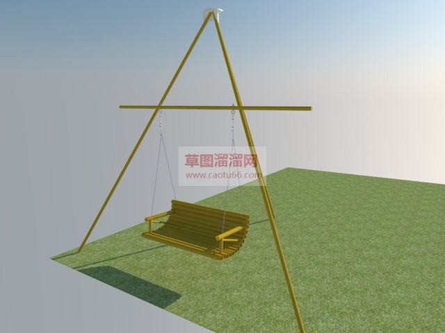 竹子秋千椅SU模型