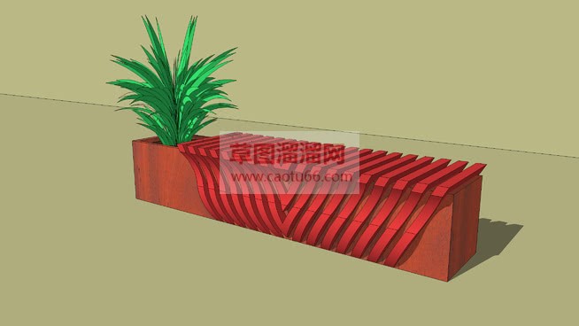 户外景观花箱SU模型