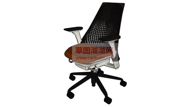 休闲旋转椅电SU模型