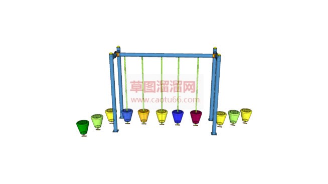 儿童秋千吊椅SU模型