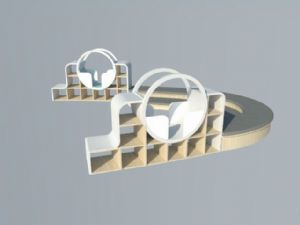 大型创意书架SU模型