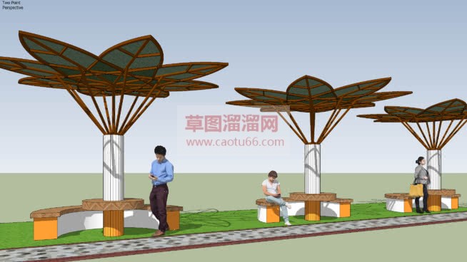 欧式特色座椅SU模型