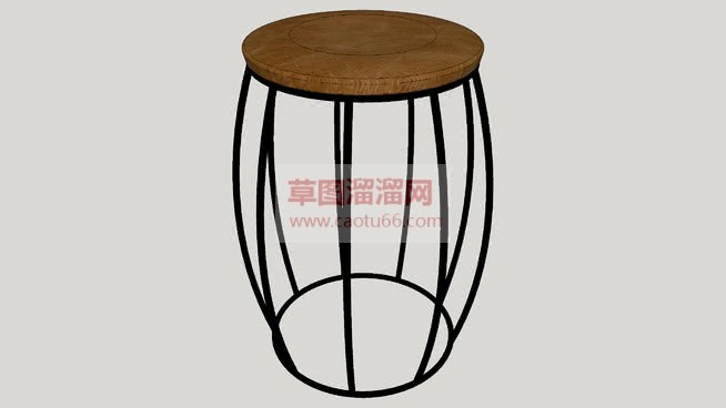 两个简易凳子SU模型
