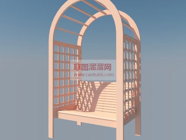 木质庭院座椅SU模型