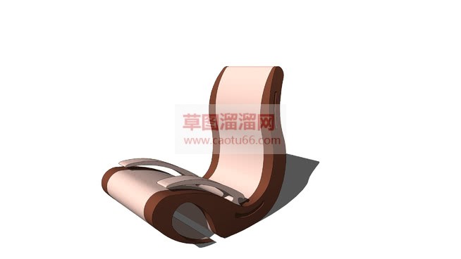 创意躺椅靠背SU模型