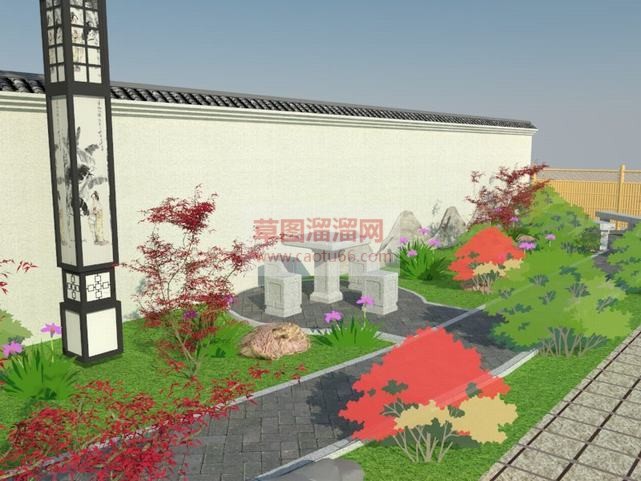 中式风格庭院SU模型