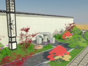 中式风格庭院SU模型