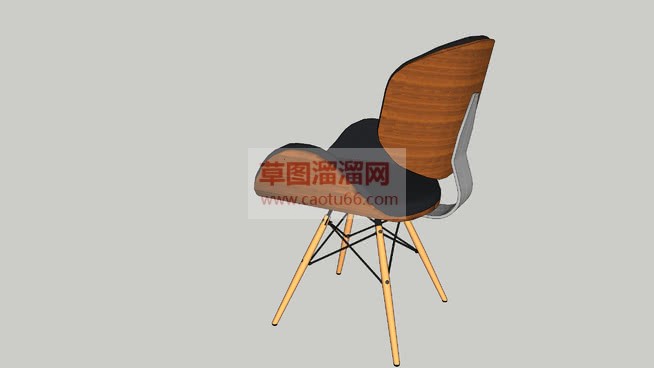 休闲木座椅免SU模型