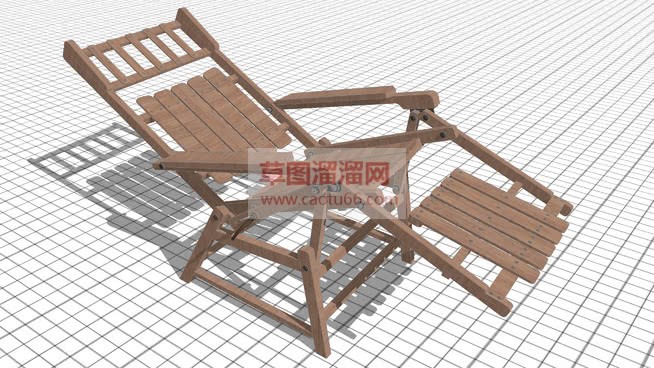 木制可折叠靠SU模型