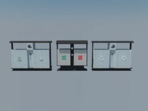 环保垃圾桶现代SU模型