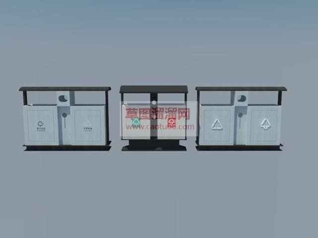 环保垃圾桶现代SU模型