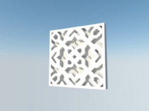镂空砖草坪砖中式元素SU模型 免费sketchup模型下载